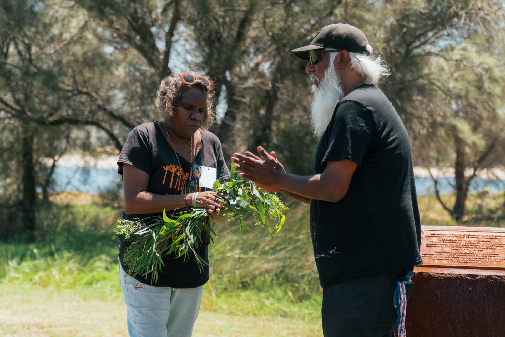 Cultural Tour hosted by Troy Bennell of Ngalang Wongi Aboriginal Cultural Tours. Our Business: Aboriginal Art Centre Forum, Goomburrup (Bunbury), 2024. Photo: Jason Haji-Ali.