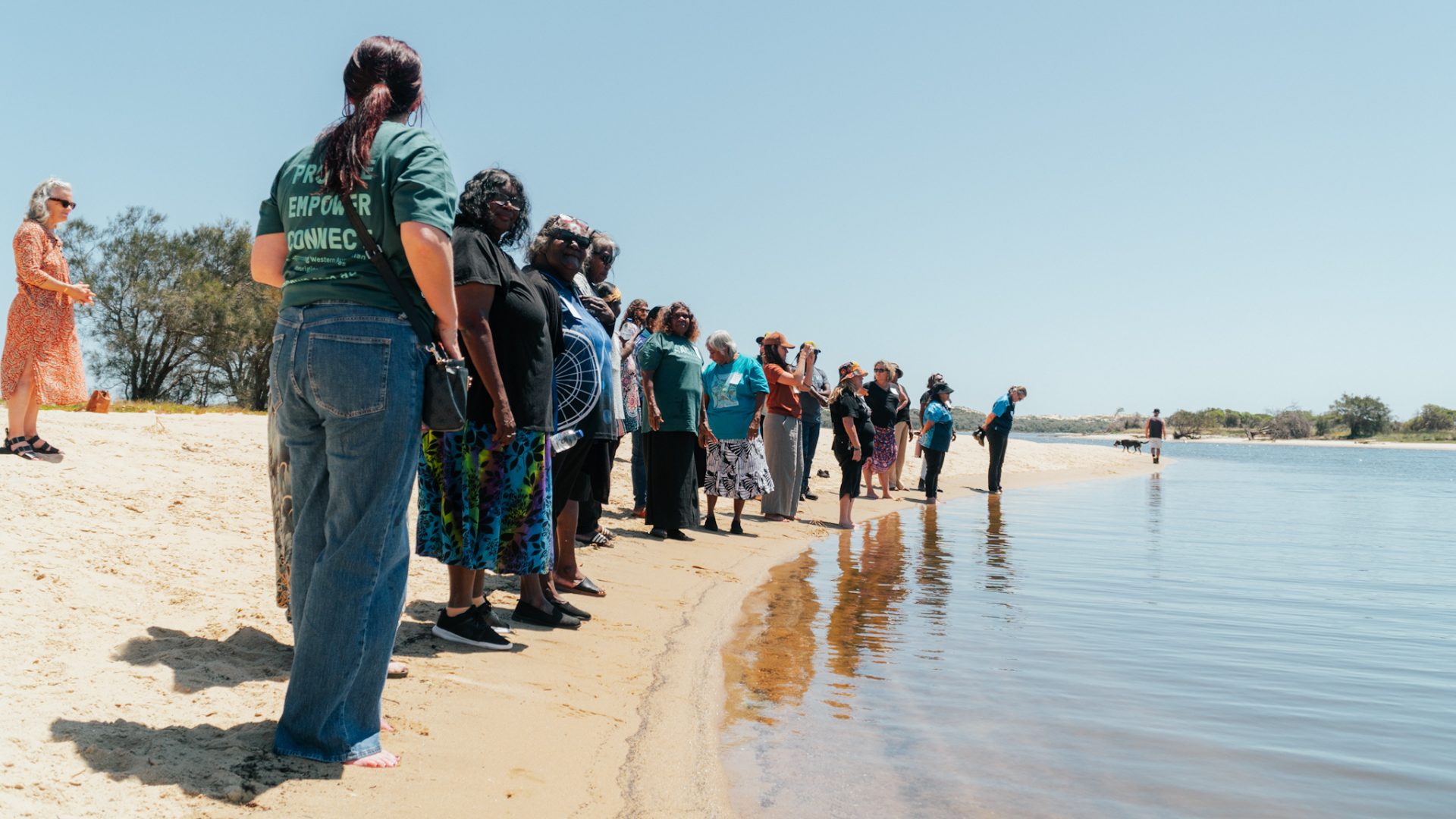 Cultural Tour hosted by Troy Bennell of Ngalang Wongi Aboriginal Cultural Tours. Our Business: Aboriginal Art Centre Forum, Goomburrup (Bunbury), 2024. Photo: Jason Haji-Ali.