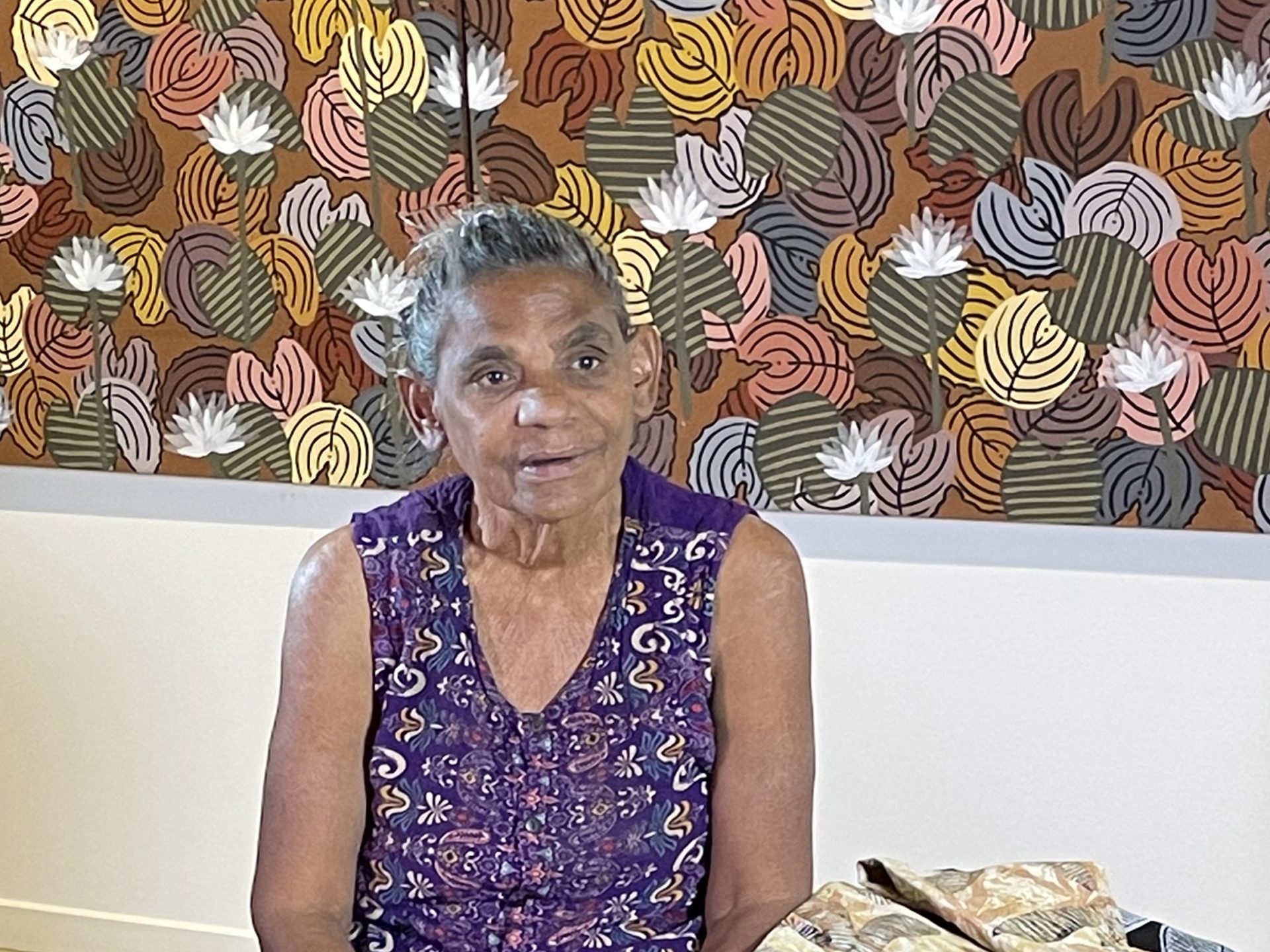Behind the scenes for WA Museum Digital Art Project, Dora Griffiths, Waringarri Aboriginal Arts, Miriwoong Country, Kununarra, WA, 2022. Image courtesy of Sohan Ariel Hayes & Devris Hasan.